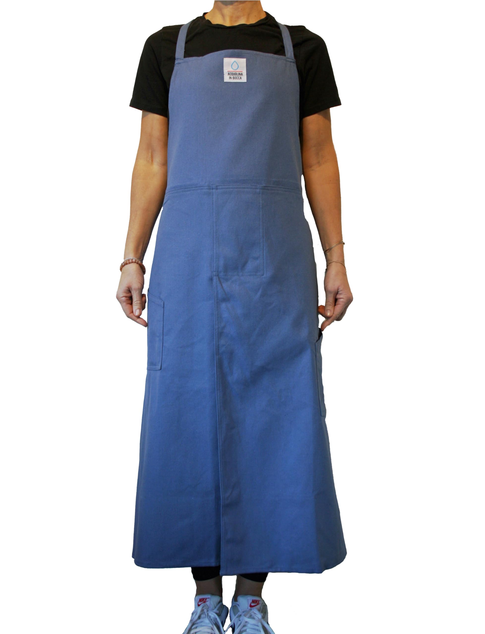Tablier en céramique avec fente, 100 % coton, pour homme et femme, vert.