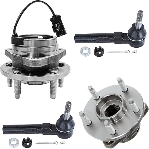Detroit Axle - Kit de 4 cubos de rodamiento de rueda delantera para Chevrolet Malibu 2004-2012, Pontiac G6 2005-2010, Saturn Aurora 2007-2009, 2