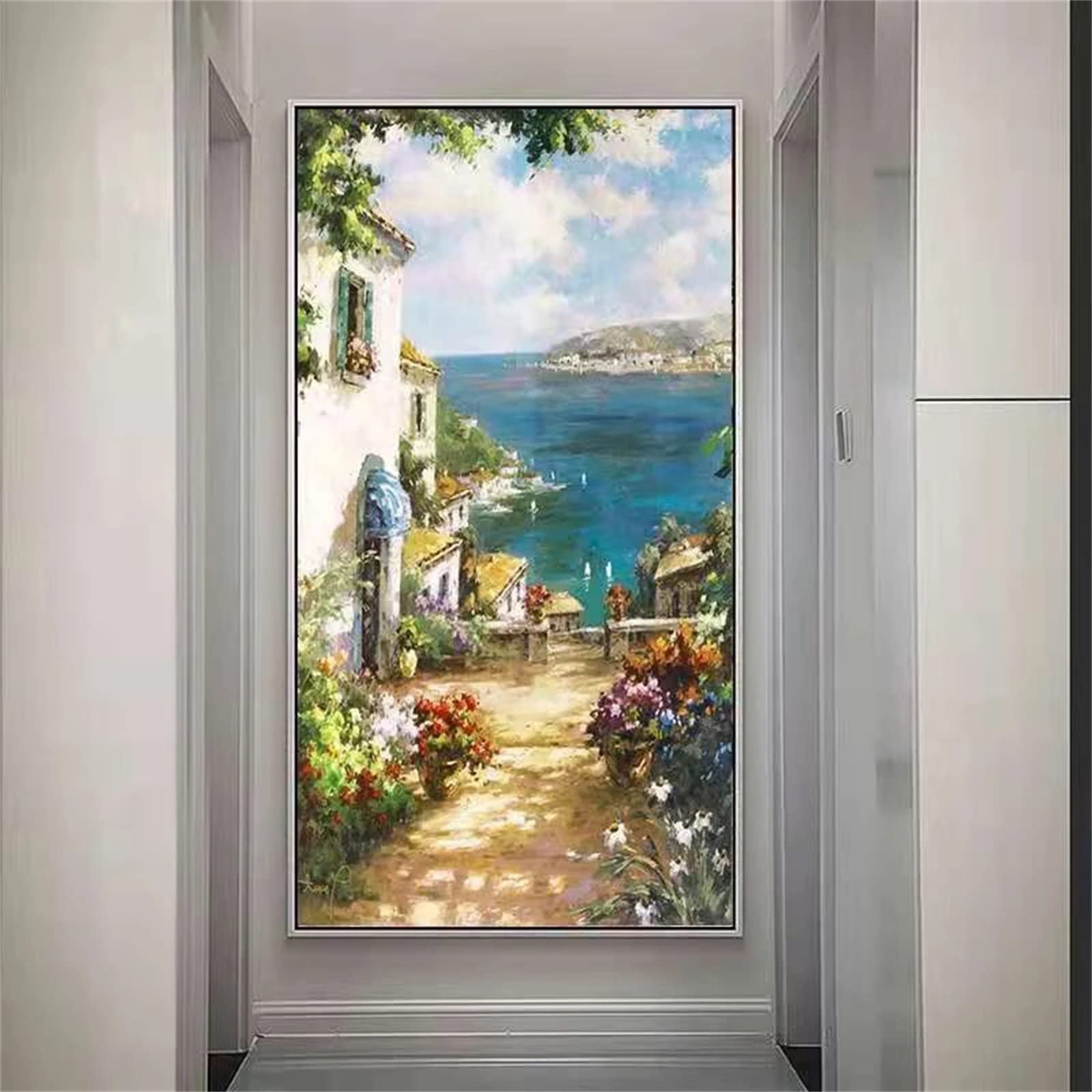 DIY zestawy do malowania diamentami 5D, pełne wiertło diamentowy obraz dla dorosłych i dzieci, kryształ górski haftowanie obrazy do dekoracji ścian domu - 60 x 120 cm (24 x 47 cali (miejski)