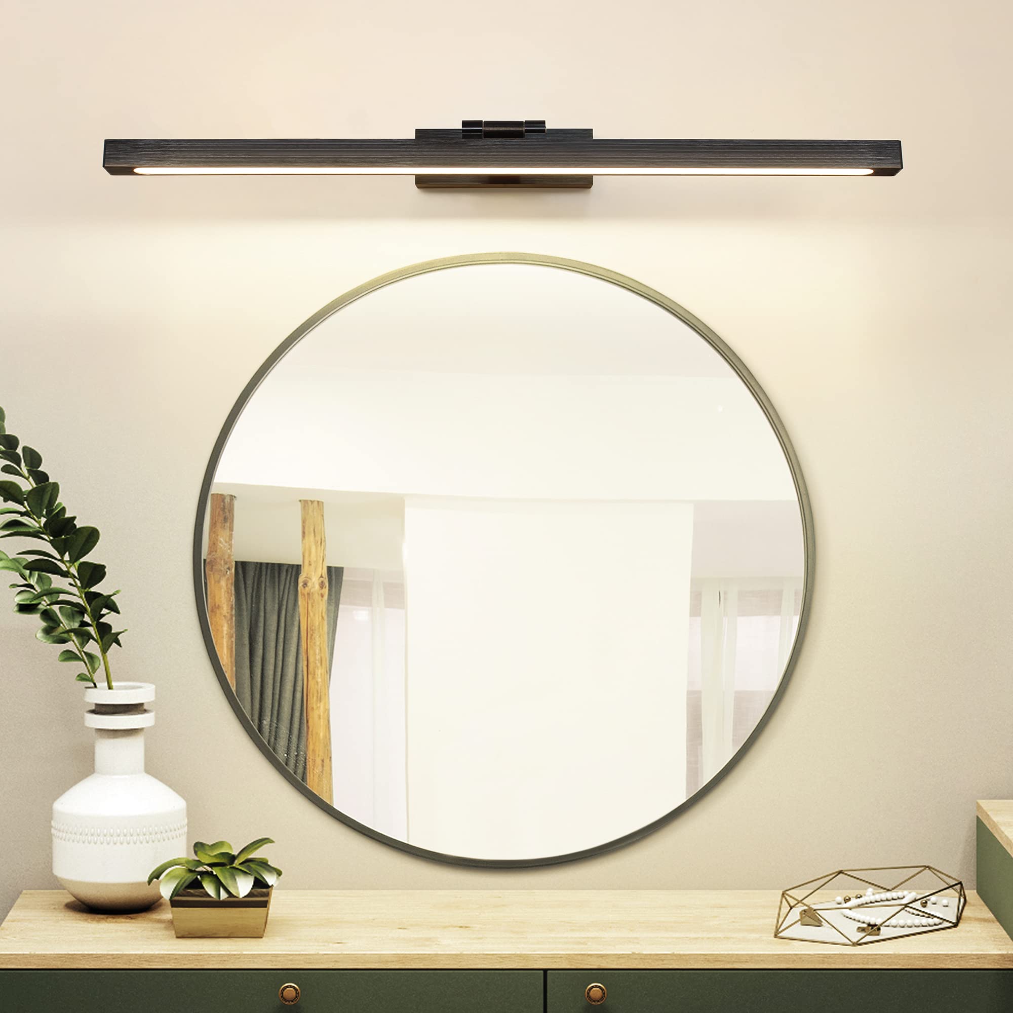 TYhogar LED Badkamer Spiegellamp 60CM Badkamer Wand 180° Draaibare Spiegel Wandlamp 1200LM 11W Binnen Beeld Lamp