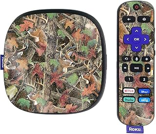 MightySkins Glossy Glitter Skin Compatible with Roku Ultra HDR 4K Streaming Media Player (2020) - Buck Camo | Protective, Durable High-Gloss Glitter Finish | Easy to Apply and Change Styles | Made in