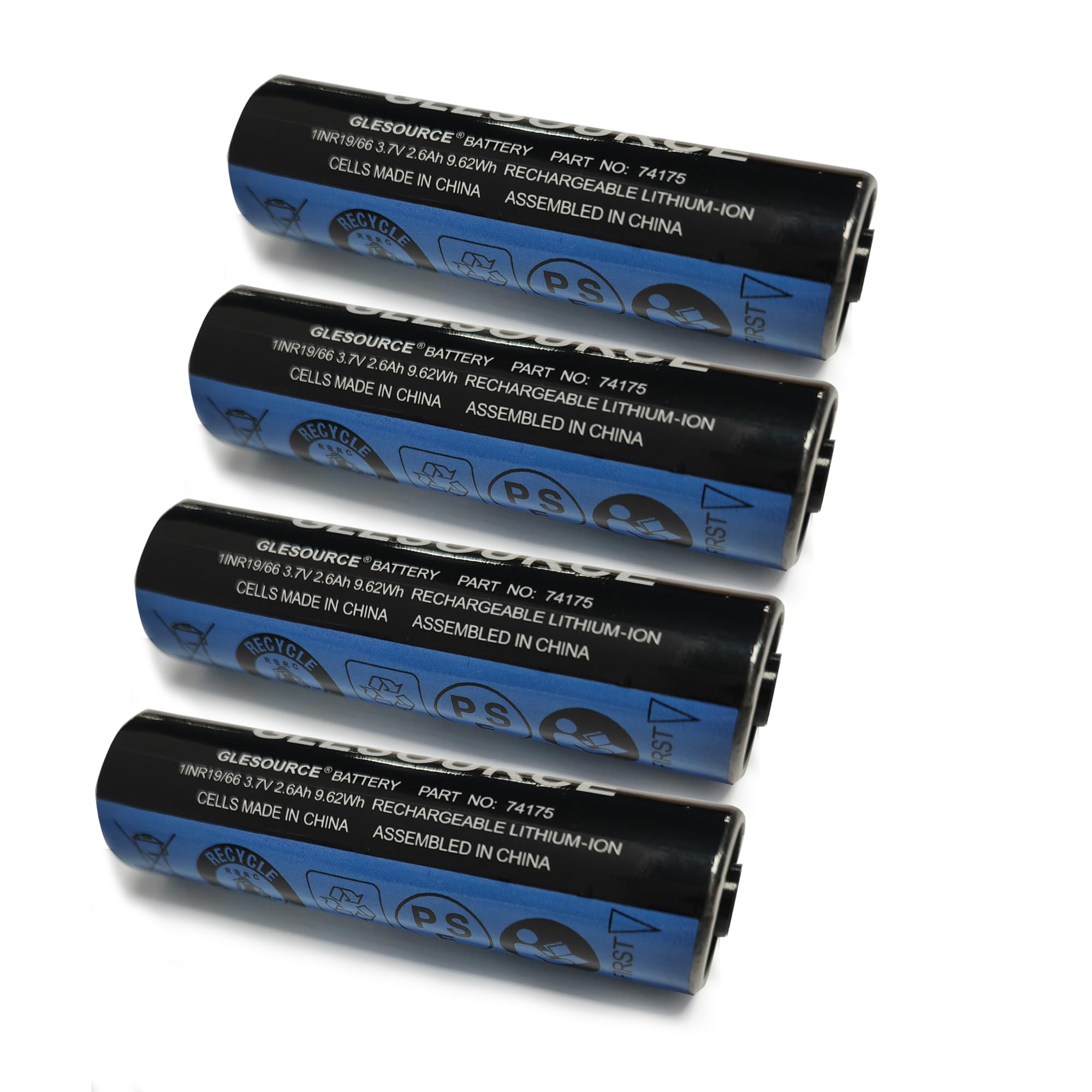 GLESOURCE Rechargeable Battery Compatible for 74175 Battery, USB Flashlight, Strion Flashlights, Batteries 74175 (4 Pack)
