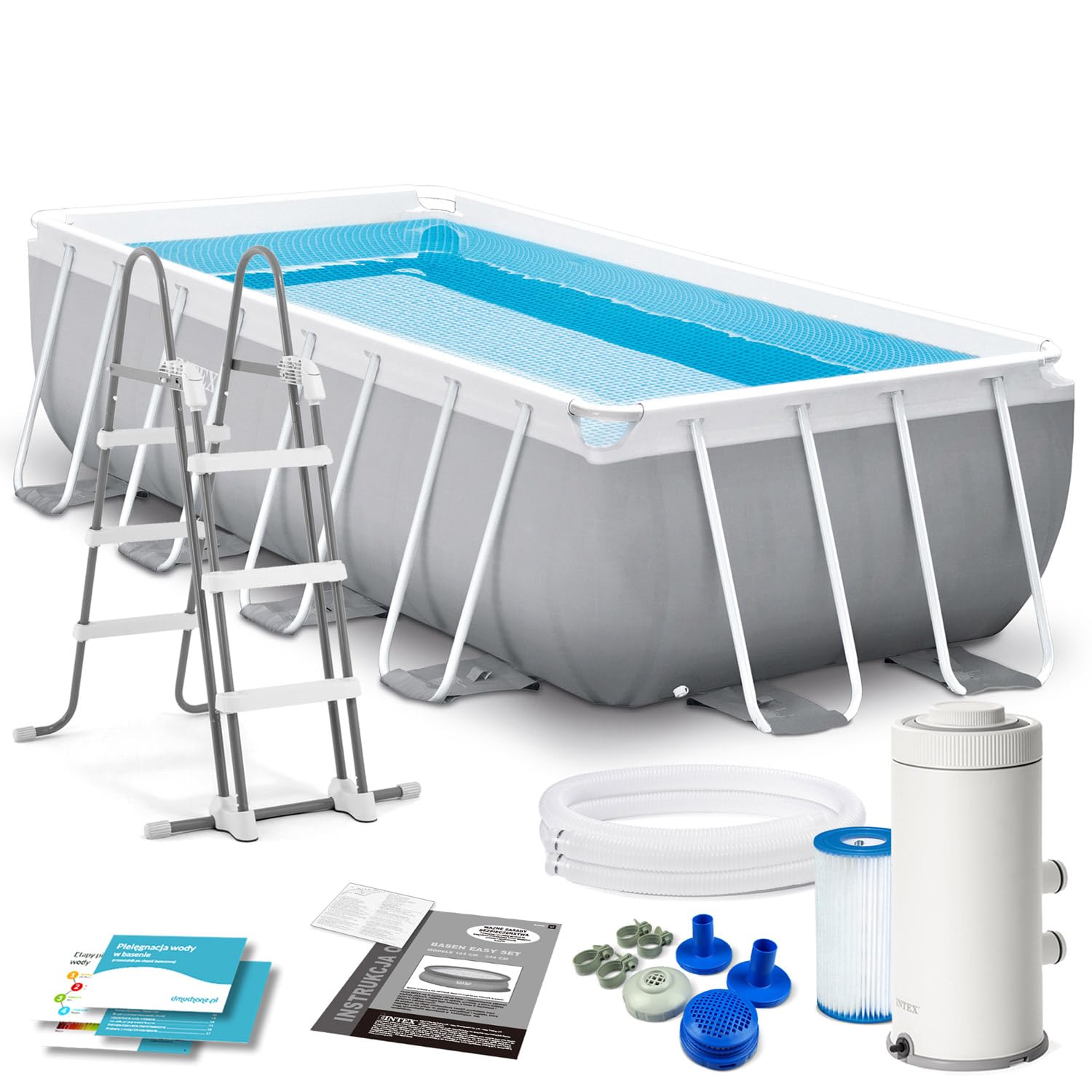 Intex Prism Frame Swimming Pool Komplettset mit Filterpumpe und Leiter