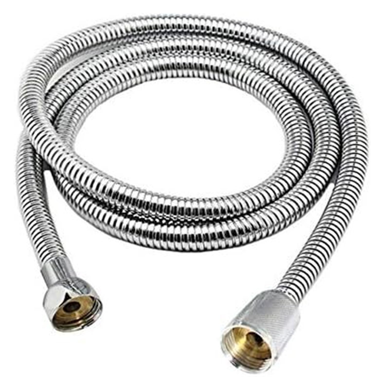 Gkirqvpe Silver Shower Hose, Bathroom Shower Hose Stainless Steel 1.5M 2M