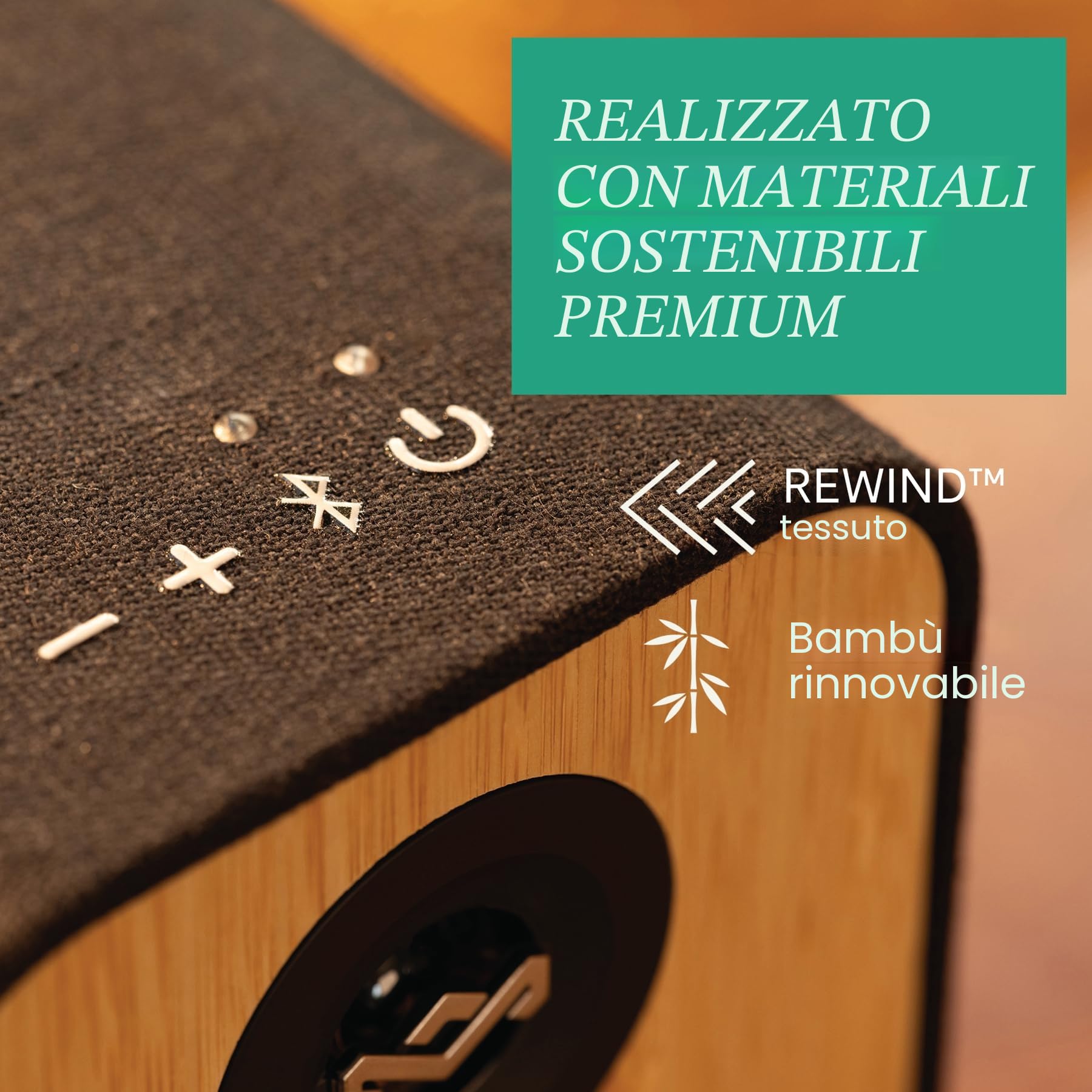 Marley Casse da Libreria House of Uplift - Casse Bluetooth con Ingresso AUX & Cavo RCA, Compatibili con Smartphone, Giradischi - Altoparlanti Attivi HiFi, Design Sostenibile