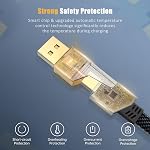 YISH Multi Charging Cable 4-in-1, 6Ft Fast Charging Cable Universal Charging Cord with Type C/USB A Port PD 27W, Flat Nylon Braided Charger Cable Compatible with iPhone MacBook iPad Android (6ft)
