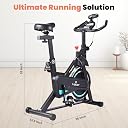 HACER HT03 Air Bike Fitness Exercise Cardio Cycle 4Kg Flywheel Weight Full Body Workout with Speed-Time-Distance Monitor & Heart Rate Sensor for Home Gym gallery image