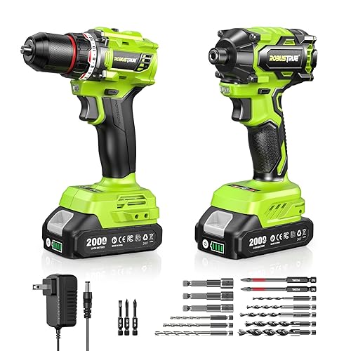 21V Cordless Drill & Impact Driver Combo Kit, 3/8" Drill