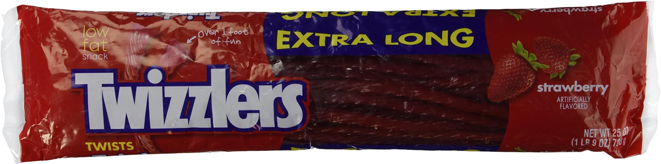 Twizzler Extra Long Strawberry Twists, 25-Ounces