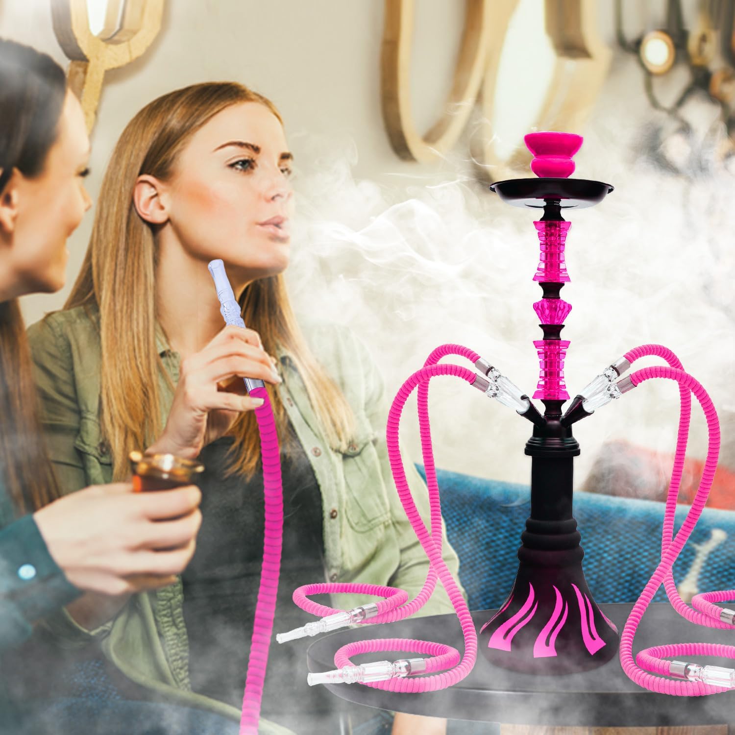 22" Hookah Set (Pink) - Image 7