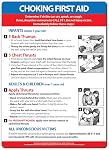 Safety Magnets – Infant & Child CPR Fridge Magnet – Baby & Toddler CPR First Aid Chart – 5x7 Laminated Emergency Guide