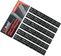 CKAuto 1/4oz Black Adhesive Stick-On Wheel Weights, EasyPeel Low Profile, 48pcs 12oz Box for Cars Trucks SUVs Motorcycles RC Cars - Lead-Free OEM Quality