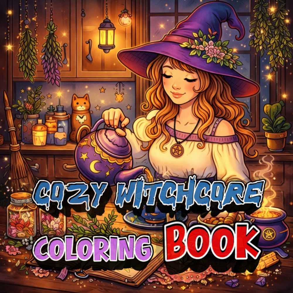 Cozy Witchcore Coloring Book: A Cozy Whimsigoth Coloring Book Inspired by Witchcore & Cottage Witch Aesthetic for Adults & Teens (Ultra Detail Coloring Series)