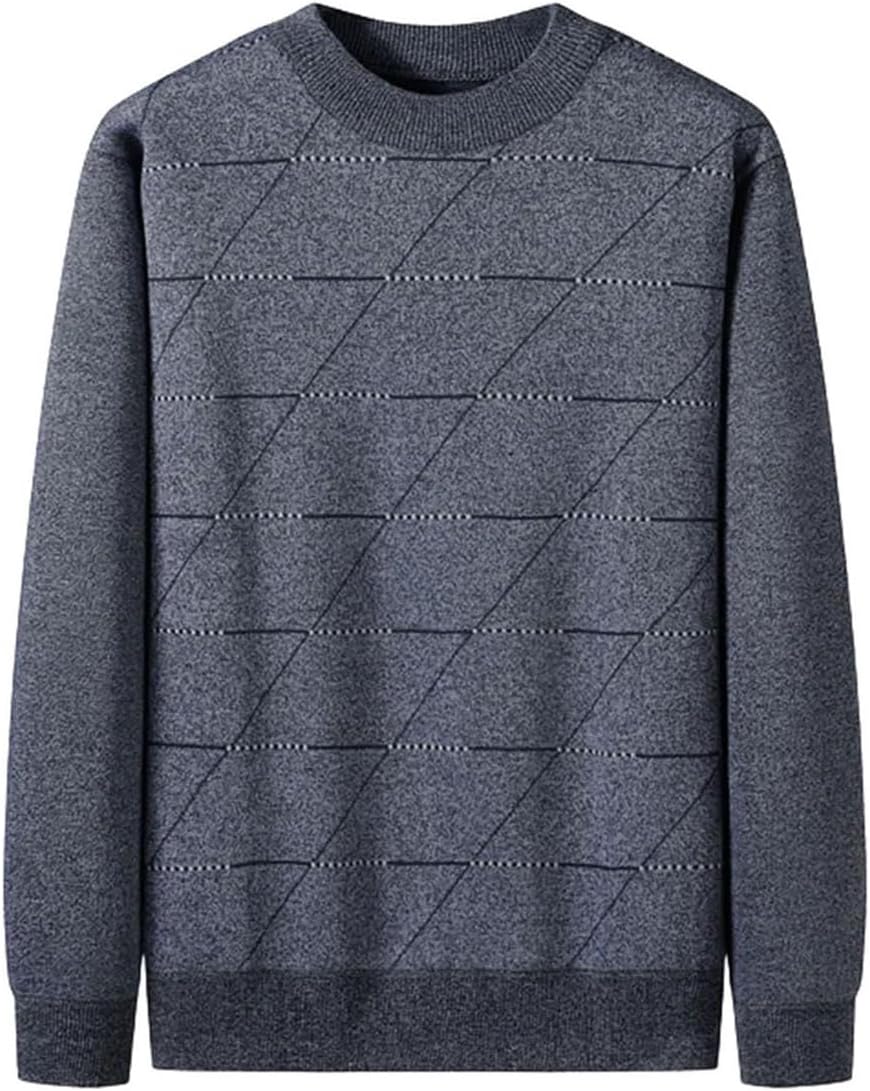 Men Thicken Warm Pullover Winter Coat Knitwear Sweater Jumper T-Shirt Tops Round Neck Fashion Jacket