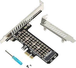 GELRHONR M.2 NVME SSD to PCIe X1 Host Controller Expansion Card,Supports 2280, 2260, 2242, 2230 Solid State Drives(Do not Support NGFF)