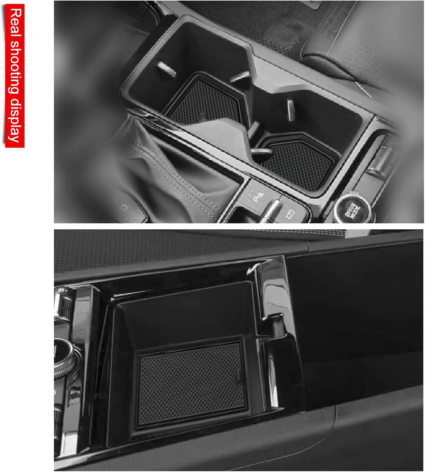 smabee 12PCS Center Console Liner for Kia K5 2025 2026 Door Slot Mats for 2025 K5 Cup Holders Inserts Anti-Dust Mats Interior Accessories (Black)