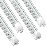 SHOPLED 4ft LED Shop Light, 40W 6000LM 6000K, V Shape ETL Certified Linkable T8 LED Tube Light, 4 Foot Shop Lights for Garage Workshop 4-Pack