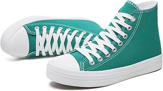 Witwatia Women's High Top Sneakers Canvas Shoes for Women Fashion Sneakers Comfortable Lace Up Casual Shoes