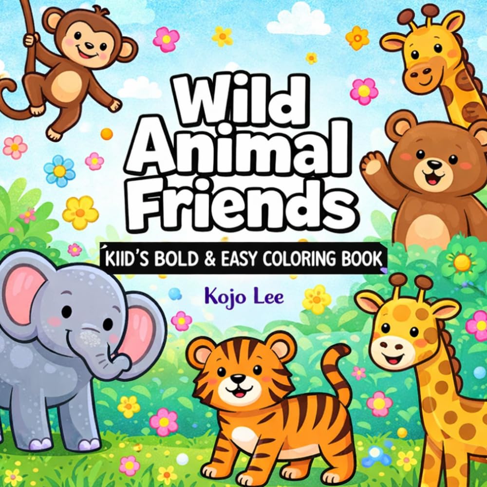 Wild Animal Friends: A Bold & Easy Coloring Book for Toddlers and Preschoolers (Ages 0-5)