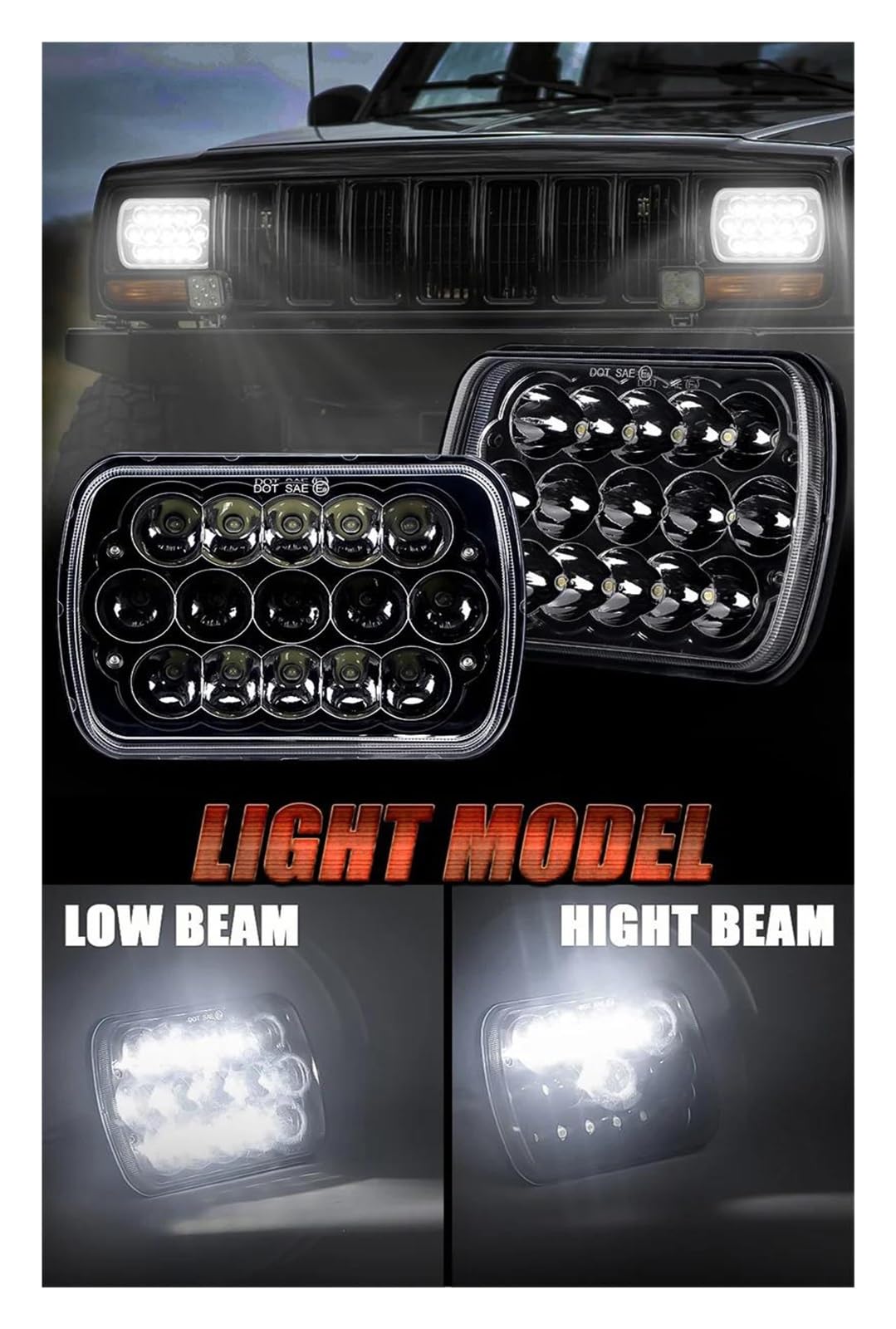 Feux phares Phare Led 5x7 Pouces 7x6 Drl Clignotant Faisceau Pour Toyota MR2 Pick-up Pour Celica Peut Fonctionner Correctement Et Savoir Que Les Gens En Ont Besoin. Phare(2pcs 45w)