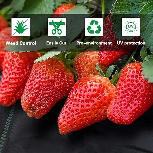 Miniatura 5 de Vanver Tela de barrera de malezas resistente, 3.2 onzas de tela bloqueadora de malas hierbas de jardín de alta calidad para control de malezas,