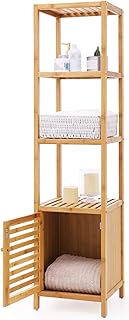 25 Green Bathroom Ideas Bringing Nature Indoors 44 SONGMICS Bamboo Bathroom Storage Floor Cabinet, 4 Tiers Multifunctional ...