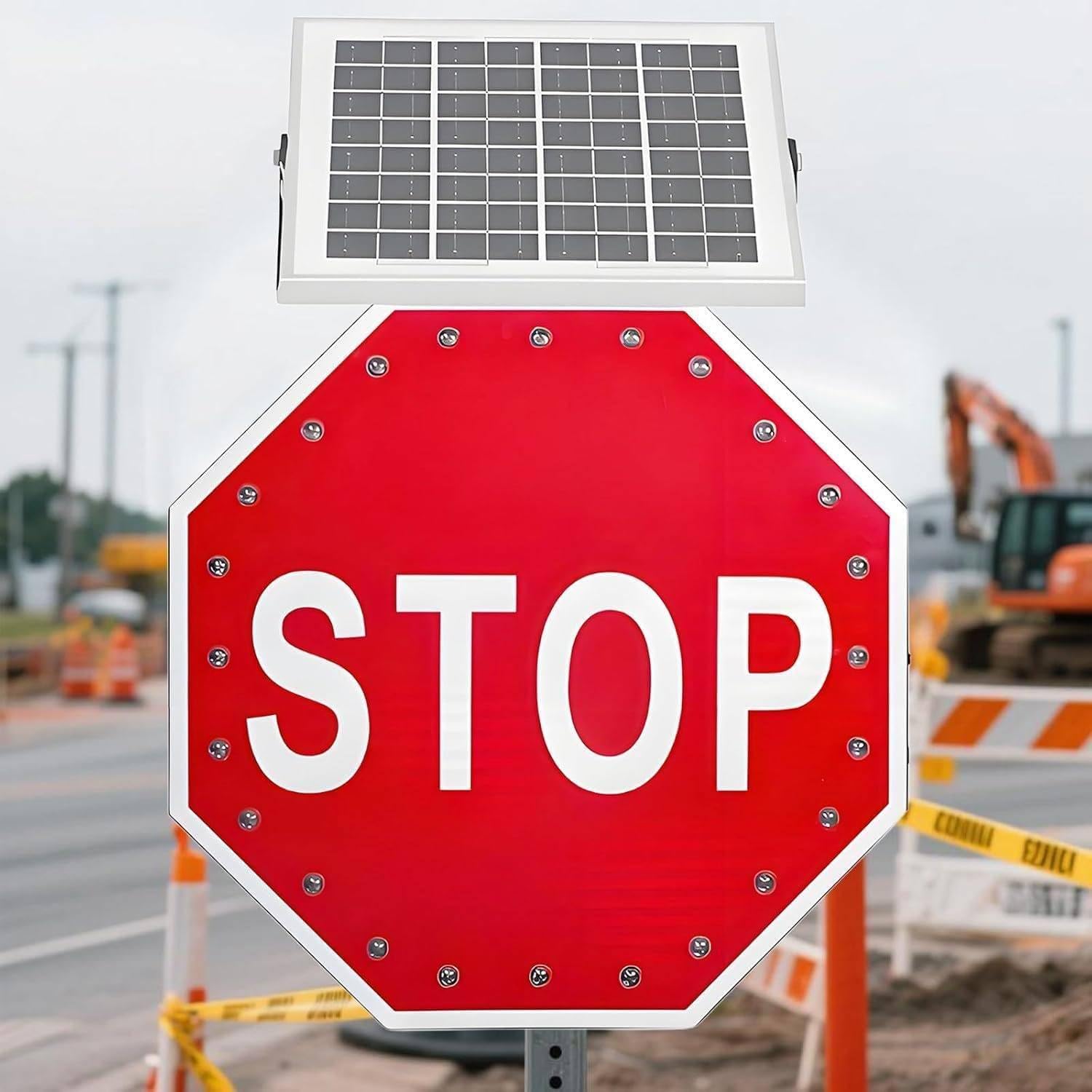 Cartel Stop Solar para Aparcamientos, Obras y Fincas Privadas | Instale el panel donde reciba más sol directo y apague la unidad durante periodos largos de almacenamiento