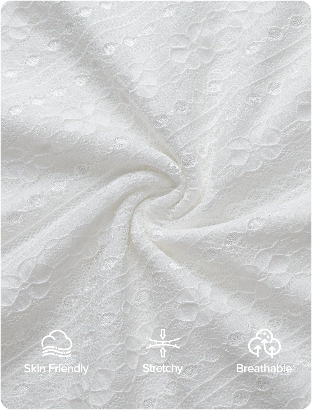 ZESICA Womens 2026 Spring Summer Lace Mesh Sleeve Tops Going Out Double Lined Slim Fit Asymmetrical Shirts Date Night Outfit - Image 7