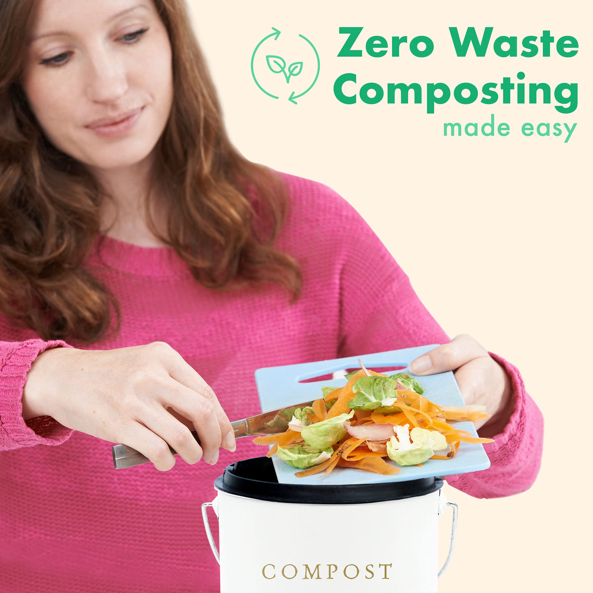 Compost Bin Kitchen Counter, Kitchen Compost Bin, Countertop Compost