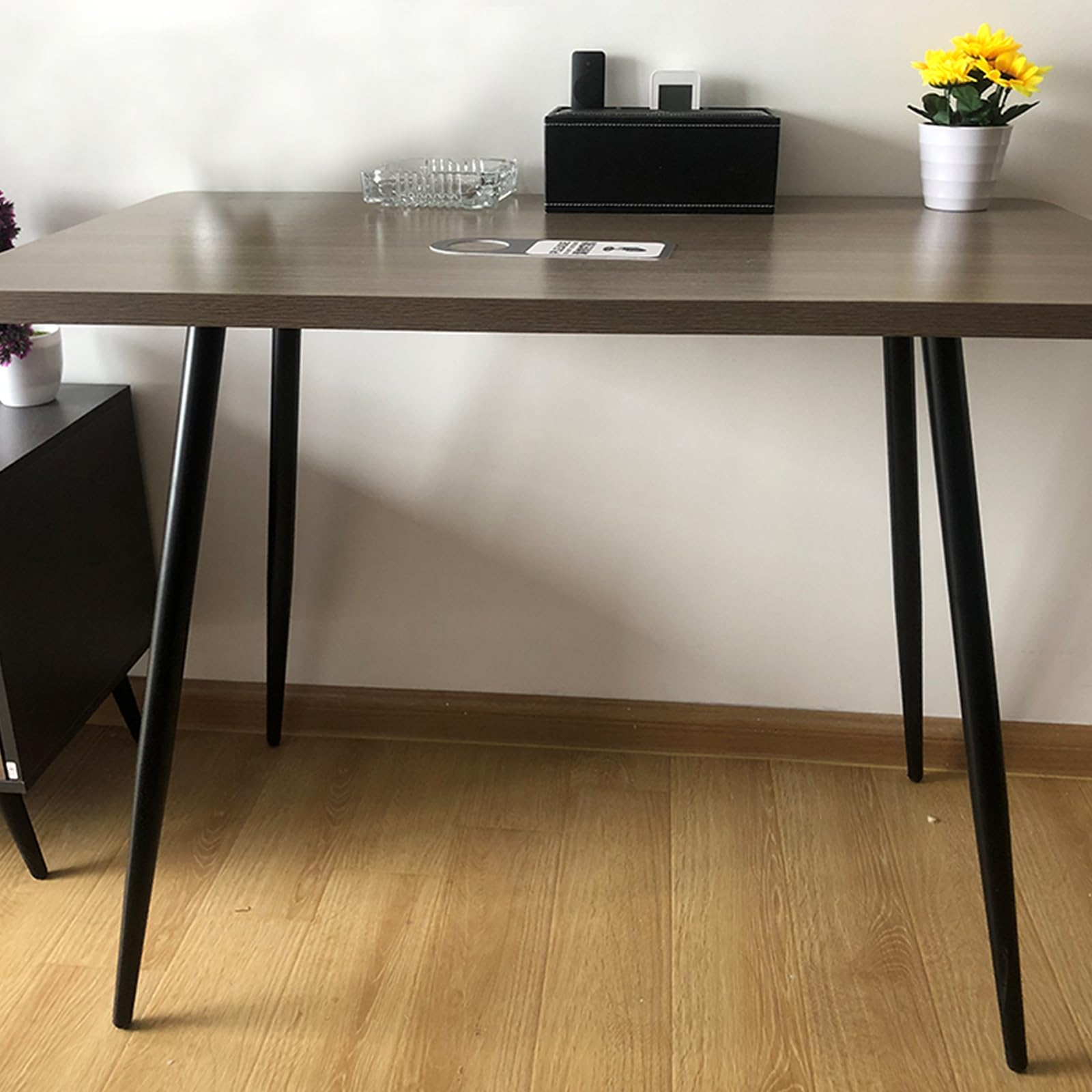 Generico Gambe per Mobili Ricambio Nero 4 Pezzi Supporto Piedini Conici per Tavolo in Ferro Vernice Spray Piedini per Divano Altezza: 10-72 cm Piedini per Mobile 55 cm/21,7"
