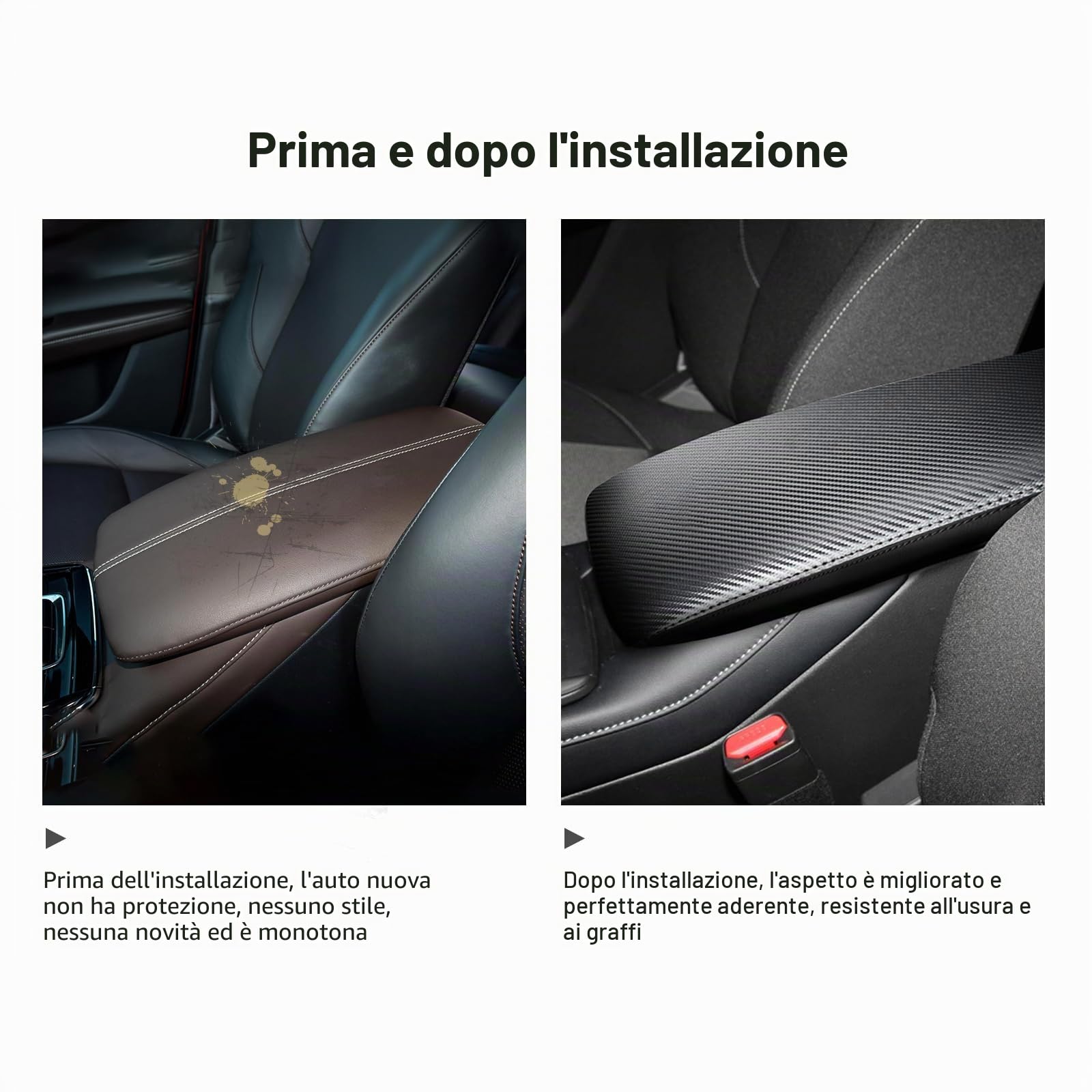 BIXUAN CX30 2024 Compatibile con Mazda CX-30 2019 2020 2021 2022 2023 2024 2025 Copertura per braccioli Consolle Centrale Bracciolo Rivestimento Rivestimento Bracciolo Coperchio Interno Accessori