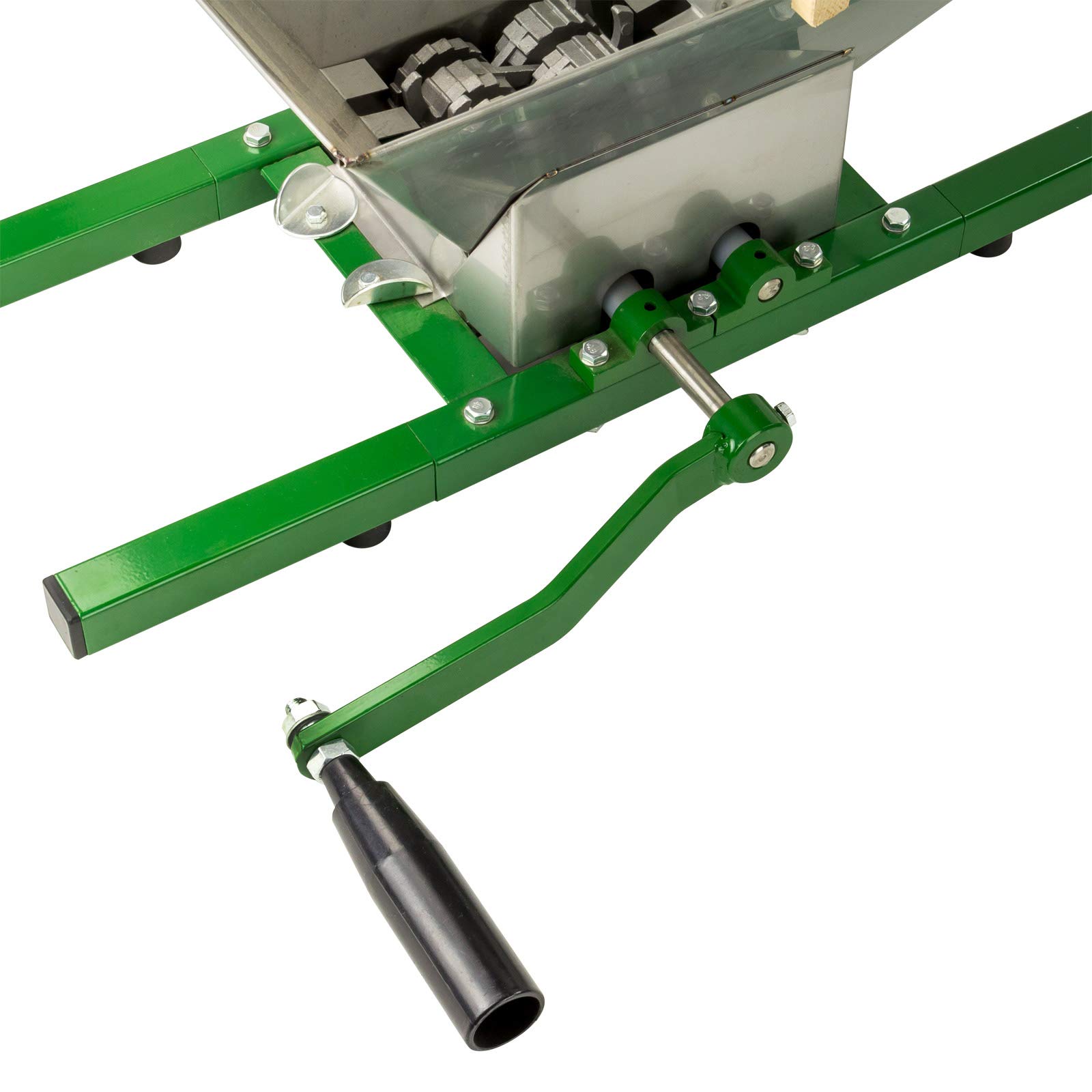DeTec Obstmühle Bergamo mit 7 Liter Trichter / Beerenmühle / Traubenmühle / Frucht-Mühle / Maischemühle, mit Handkurbel, leicht zu reinigen, Edelstahl