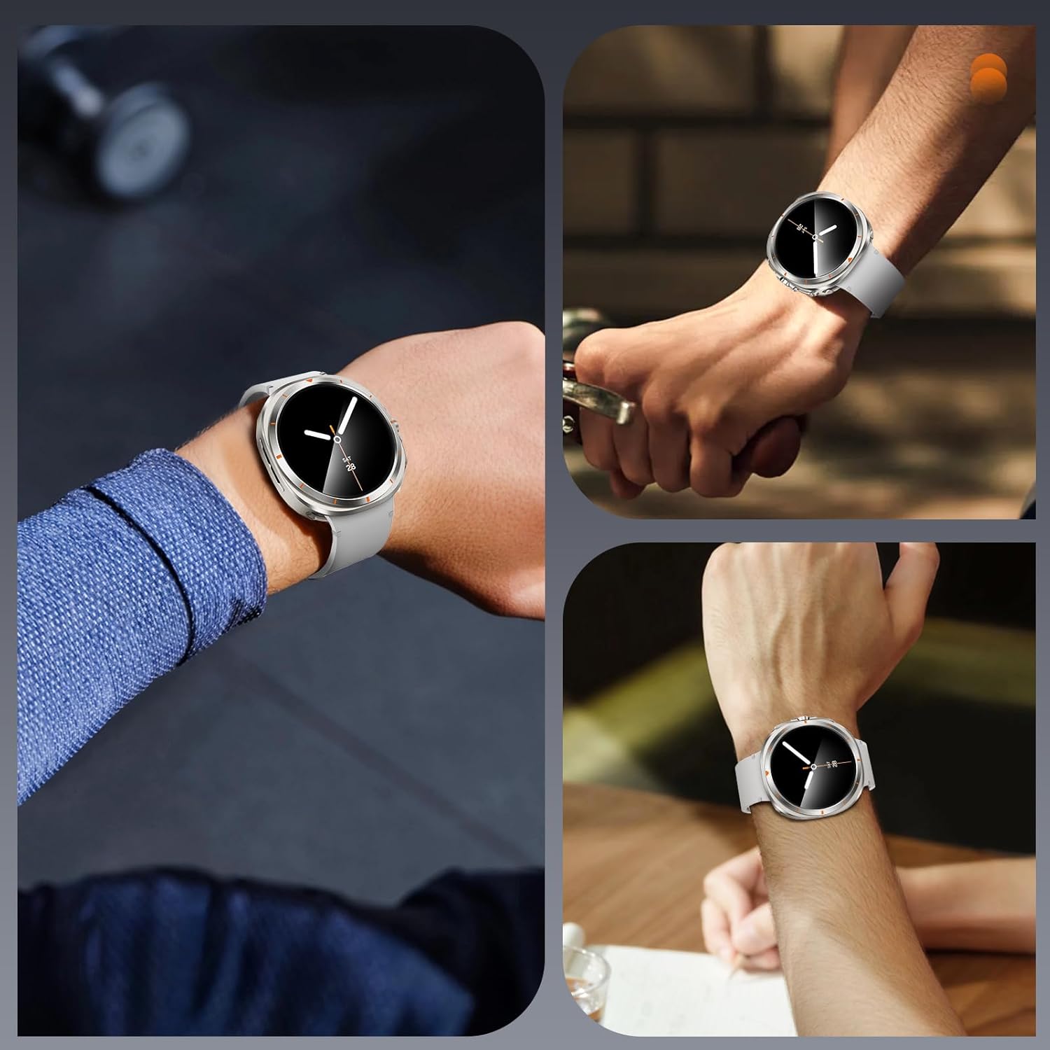 1 Metal Case for Galaxy Watch 8 Screen Protector 40mm,