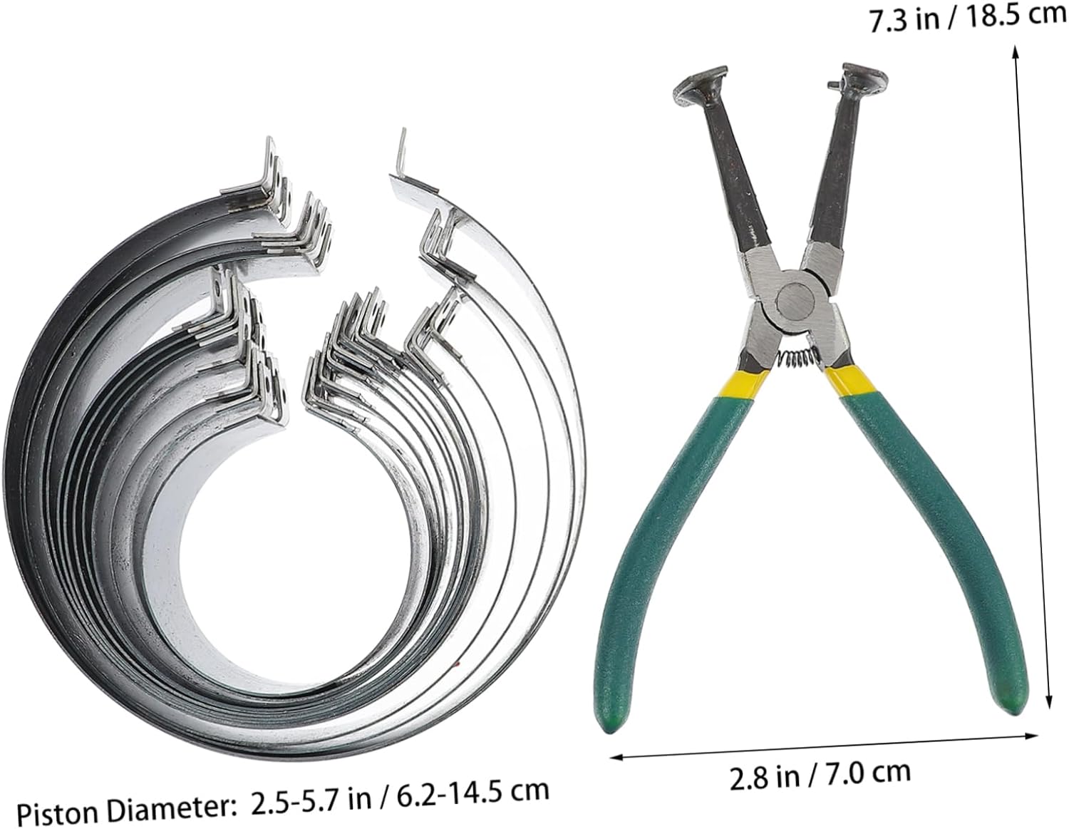 Zerodeko Piston Ring Tool Set for Car Engine Adjustable Piston Ring Compressor Pliers Bands Vehicle Maintenance Accessories for Auto Repair