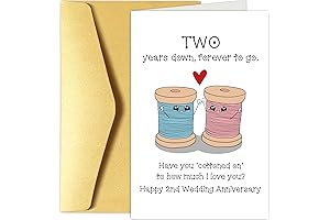 2nd Anniversary Card for Husband Wife: A Pun-derful Anniversary Gift They'll Love