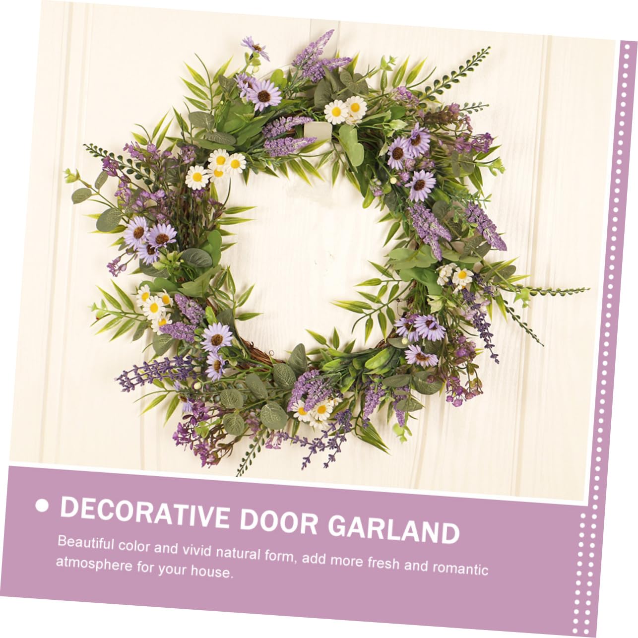 Cabilock Ghirlanda da Appendere alla Porta Decorazioni per Porte Delicate Ghirlanda Primaverile Multifunzione Articolo per Finestre Aspetto Luminoso e Naturale
