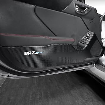 BETTERHUMZ Car Door Anti Kick Pad Cover Trim Compatible with Toyota GR86 for Subaru BRZ 2021 2022 2023 2024 2025 Carbon Fiber Leather Protective Sticker Interior Accessories