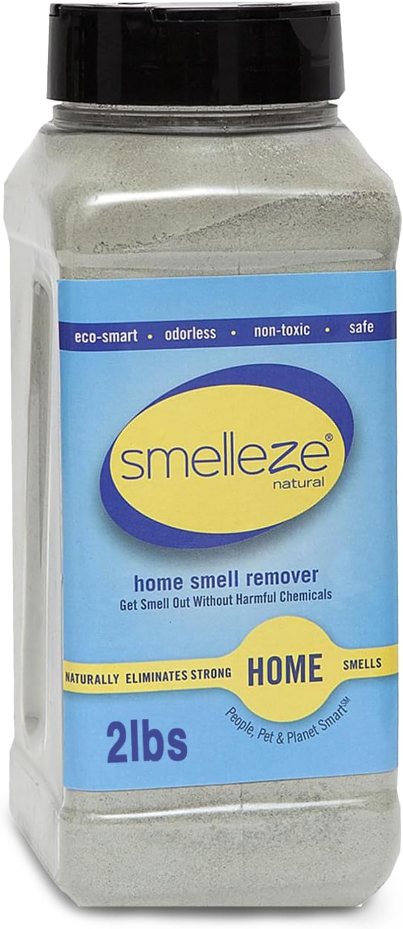SMELLEZE Natural House Smell Deodorizer Powder - Natural Odor Eliminator for Home, Deodorizes Furniture, Drawers, Cabinets, Sofas, Mattresses, Carpets, Floors & more, 2 lb. Powder