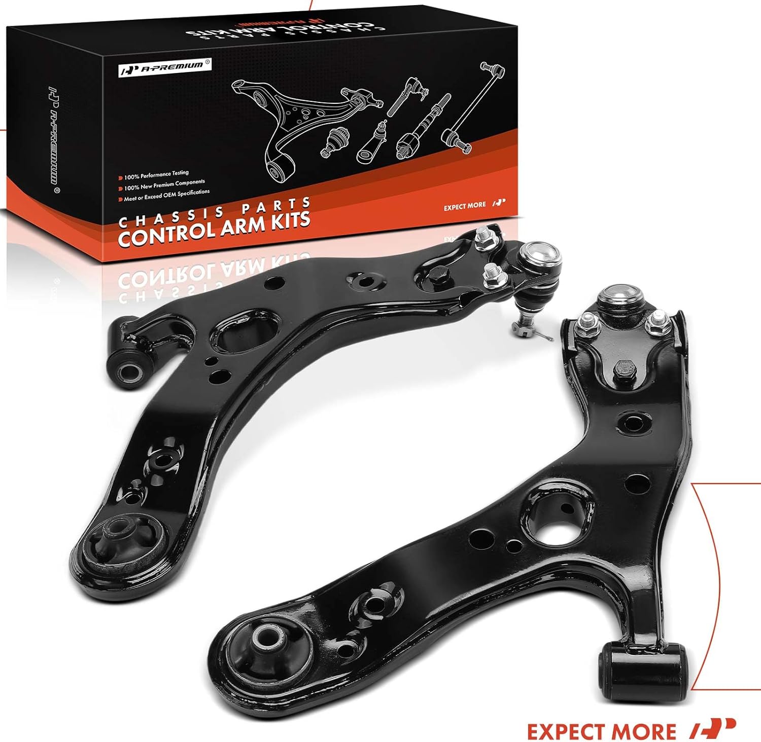 A-Premium 2 x Front Lower Control Arms, with Ball Joint & Bushing, Compatible with Toyota Corolla iM 2017-2018, Prius V 2012-2018, Mirai 2016-2020 & Scion tC 2011-2016, xB 2008-2015, iM & Lexus HS250h
