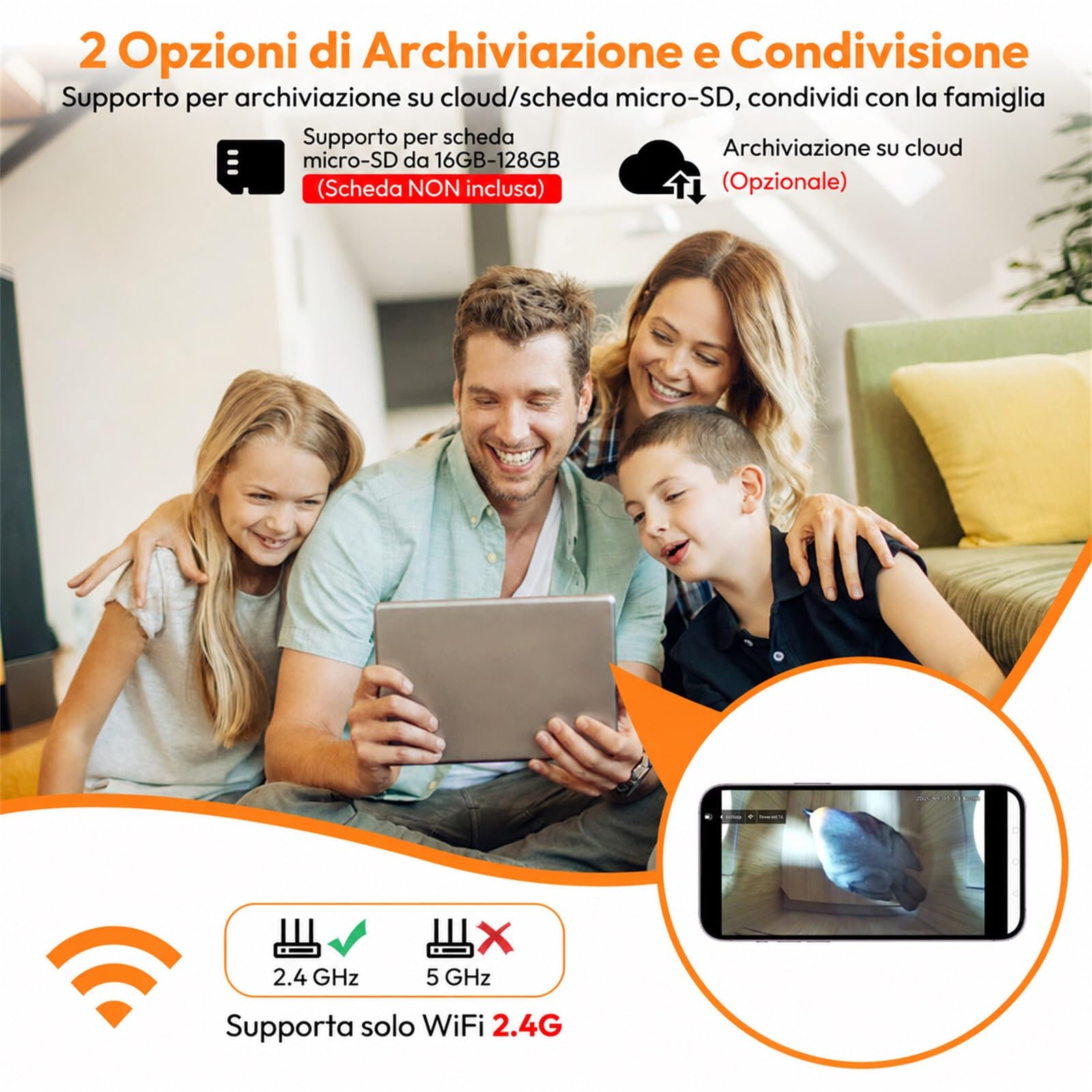 Casetta per Uccelli con Fotocamera Solare 5MP, Contenitore per Uccelli per Esterni, 2,4G WiFi e Notifica APP, Registrazione Video/Foto e Rilevamento del Movimento, Osservare la Vita Degli Uccelli, B