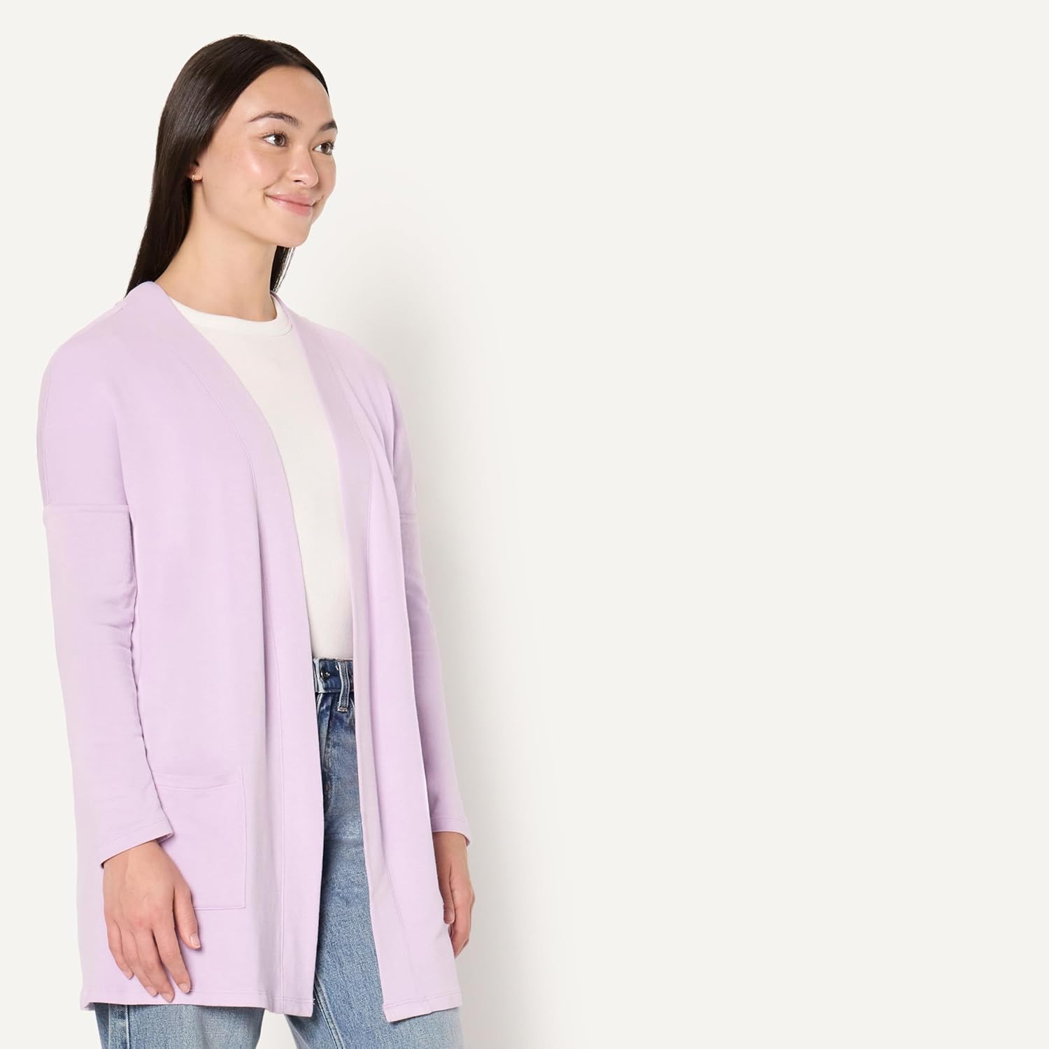 Amazon Essentials Women's Relaxed-Fit Ultra-Lightweight Open-Front Cardigan - Image 3