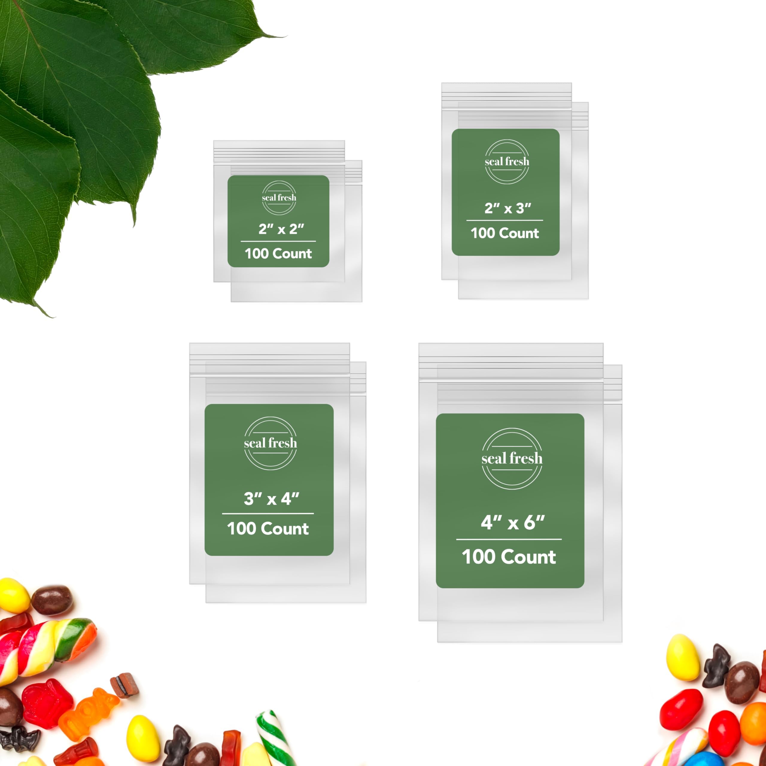 100 Sacchetti Richiudibili Trasparenti Con Zip Reloc Zippit 6x6