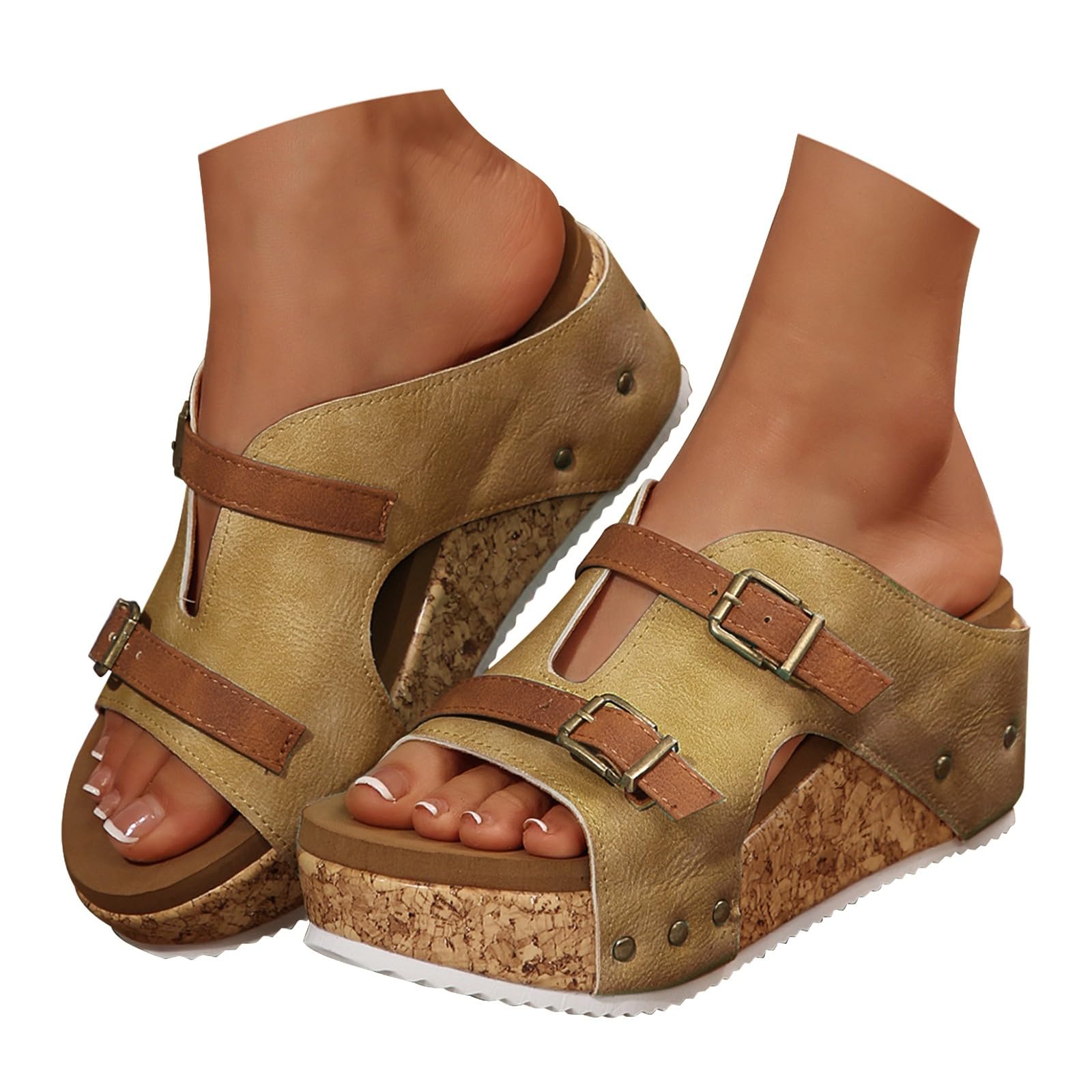 Generico Sandales Et Nu-Pieds Femme Confortables LéGèRes AntidéRapantes Semelle Souple Respirantes Chaussures Femme éTé Mode Mules Support Pieds Larges Ville Plage