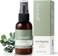SweatyB Eucalyptus Shower Spray - 100% Pure Essential Oil Mist for Sauna, Steam Room, Sinus Relief & Stress - Vegan USA Made 2oz