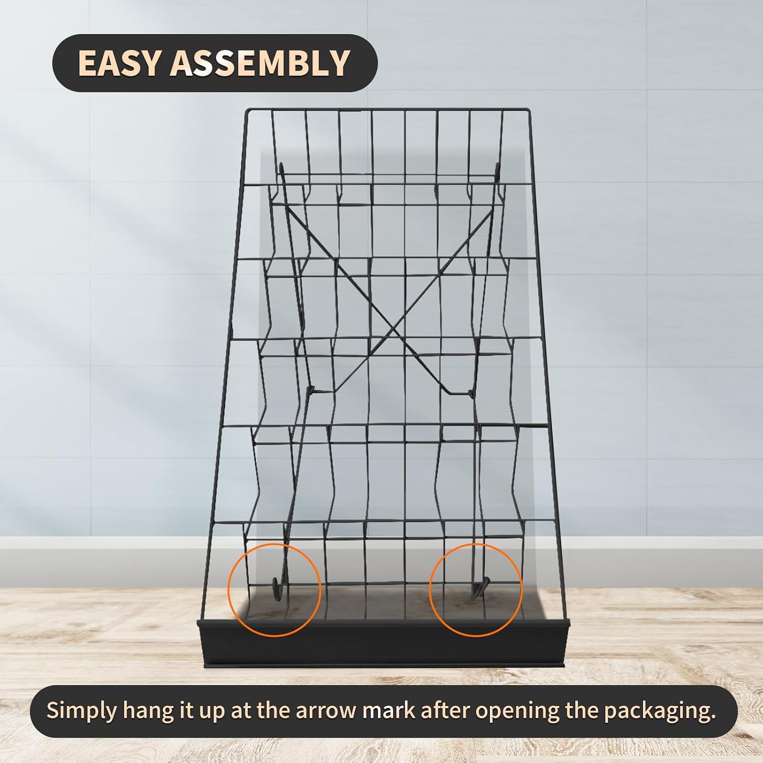 TONGMO 6-Tier Wire Book Signing Rack - Sturdy Tabletop Design - Ideal for Libraries, Classrooms, Schools - Display Literature, Magazines, Comics - Perfect for Book Signings (Black-1P)