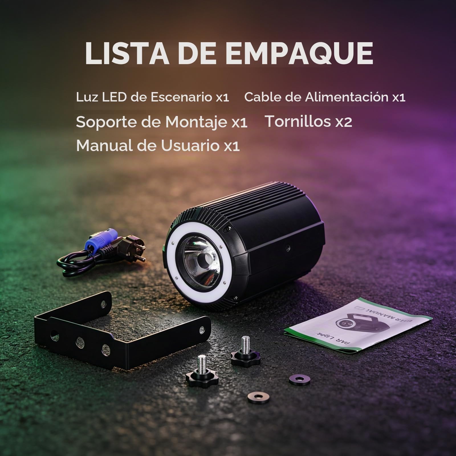 40W RGBW 4 en 1 LED Pinspot + 24 SMD RGB Luces de Escenario LED Par DMX Luces DJ 7/11CH Luz de Fiesta Foco para Bar, Fiesta, Boda, Discoteca, Teatro, Halloween