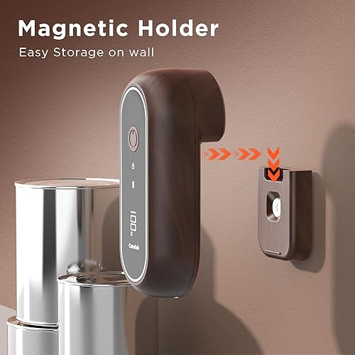 Miniatura 5 de Canslab Turbo - Abrelatas eléctrico recargable con apagado automático, pantalla LED con batería USB, abrelatas automático para cocina para personas