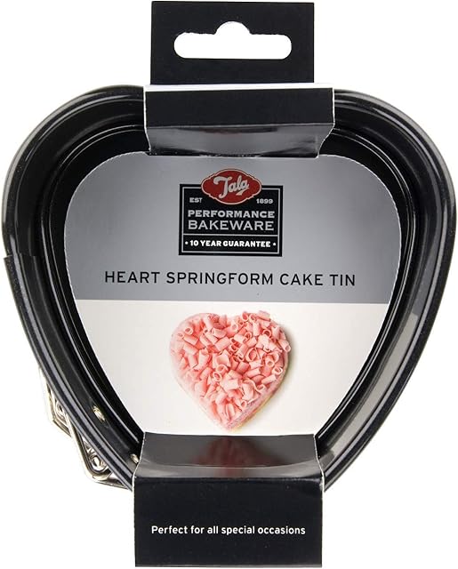 Tala Performance, Mini Heart Cake Tin, Professional Gauge Carbon Steel with Eclipse Non-Stick Coating, Cake Pan, Easy Release