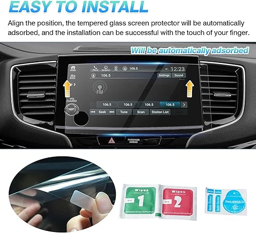 Miniatura 7 de Autorder Ajuste personalizado para protector de pantalla 2019 2020 2021 2022 Honda PilotPassport vidrio templado 9H navegación pantalla táctil