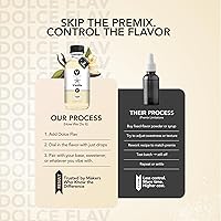 Vista 5 de Dolce Flav Extracto de vainilla – Kosher, sin azúcar, saborizante concentrado de vainilla para hornear, galletas y postres, incluye cuentagotas